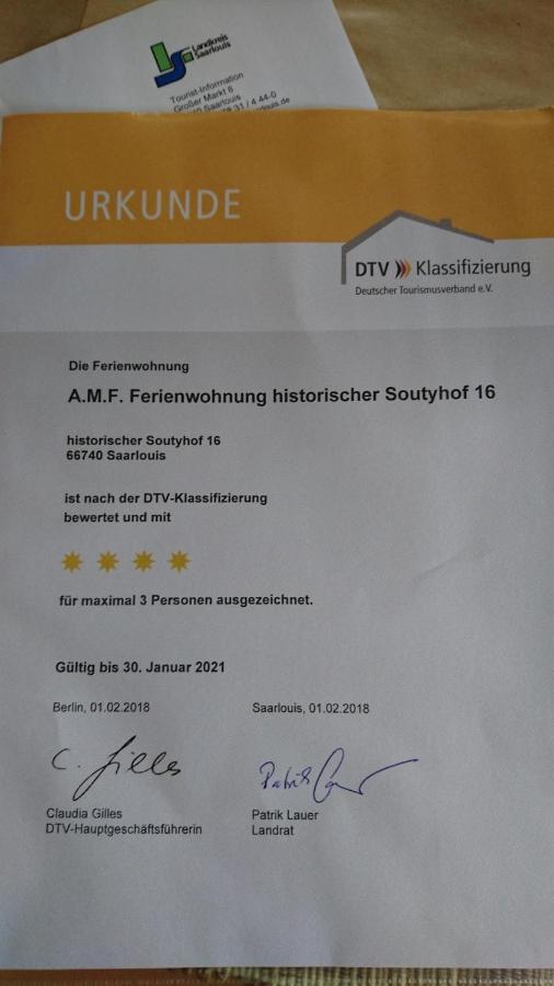 Amf Ferienwohnungen Historischer Soutyhof Saarlouis Luaran gambar